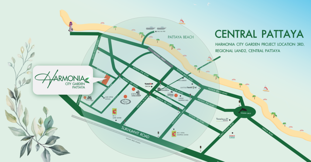 Harmonia City Garden Pattaya Location