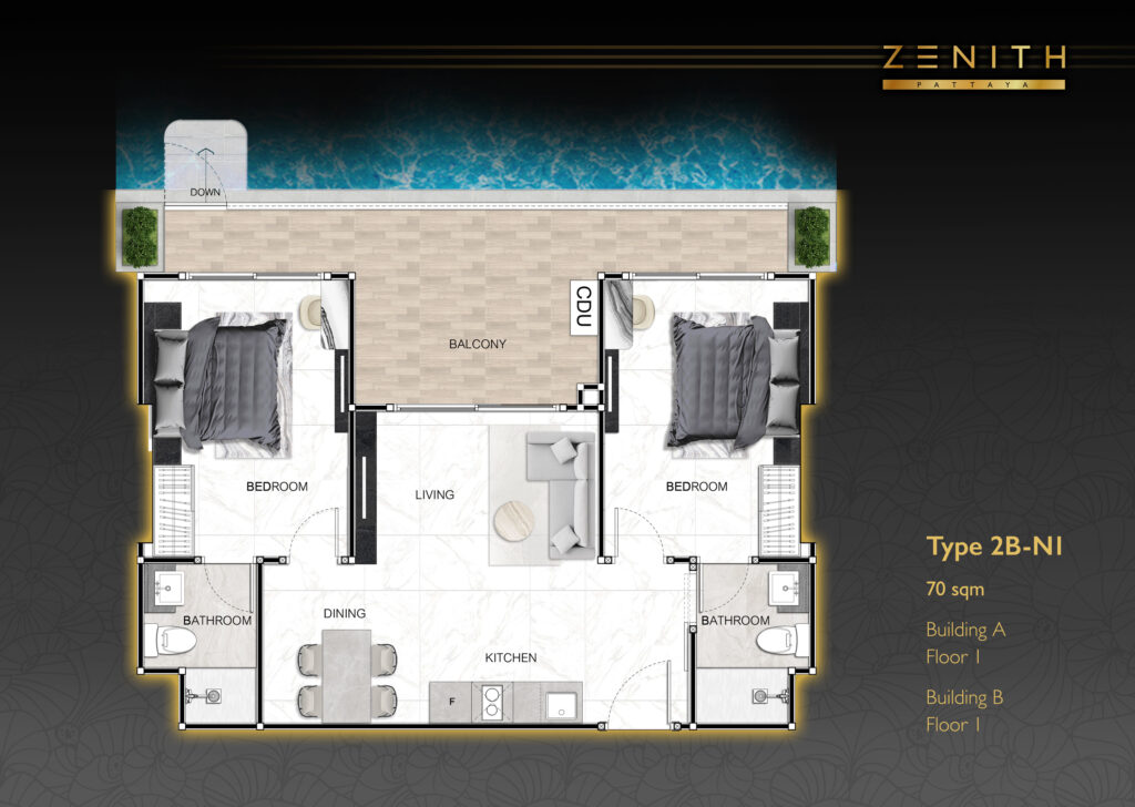 Zenith pattaya | 1. Spa reatreat condo in pattaya 10 Zenith 2 bedroom