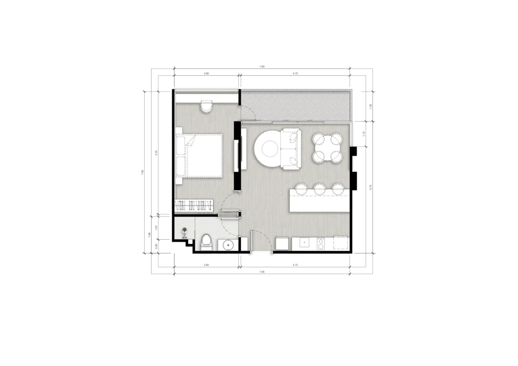 Type b corner layoutss