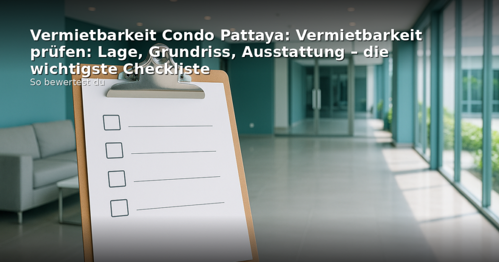 Vermietbarkeit Condo Pattaya